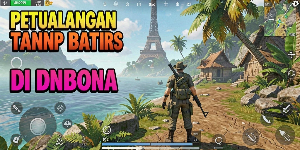 Screenshot DMD999 menunjukkan keindahan dunia terbuka yang luas.