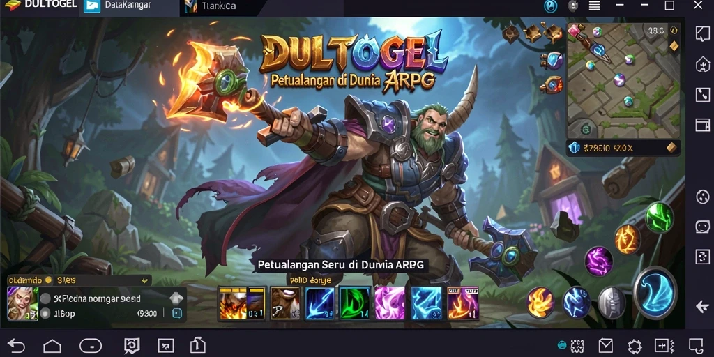 Screenshot beraksi dalam game DULTOGEL dengan pertarungan seru.