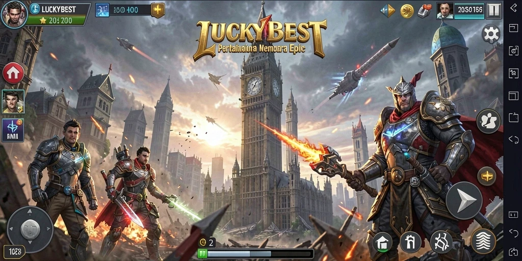 Tampilan menarik dari gameplay Tower Defense di LUCKYBEST yang menantang.