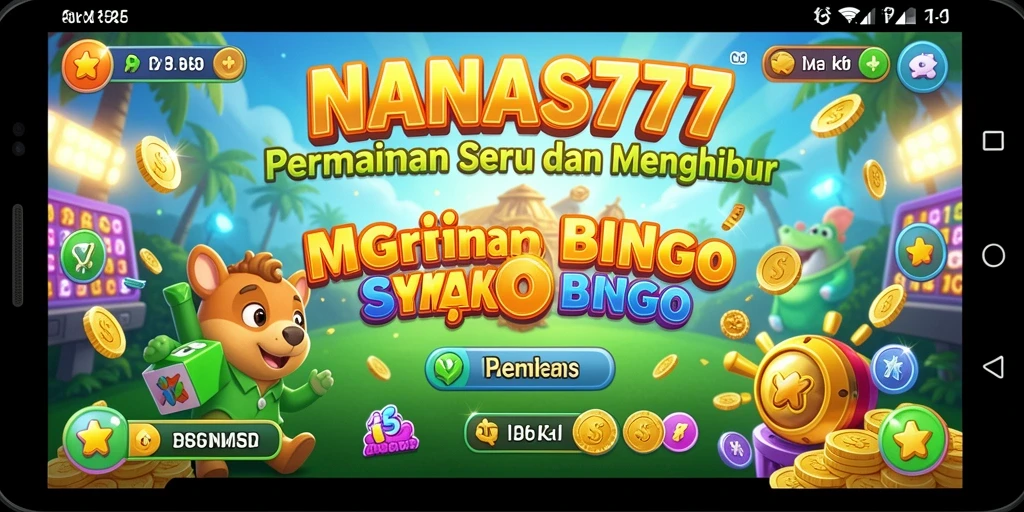 Tampilan gameplay Bingo NANAS777 yang menarik dan seru.