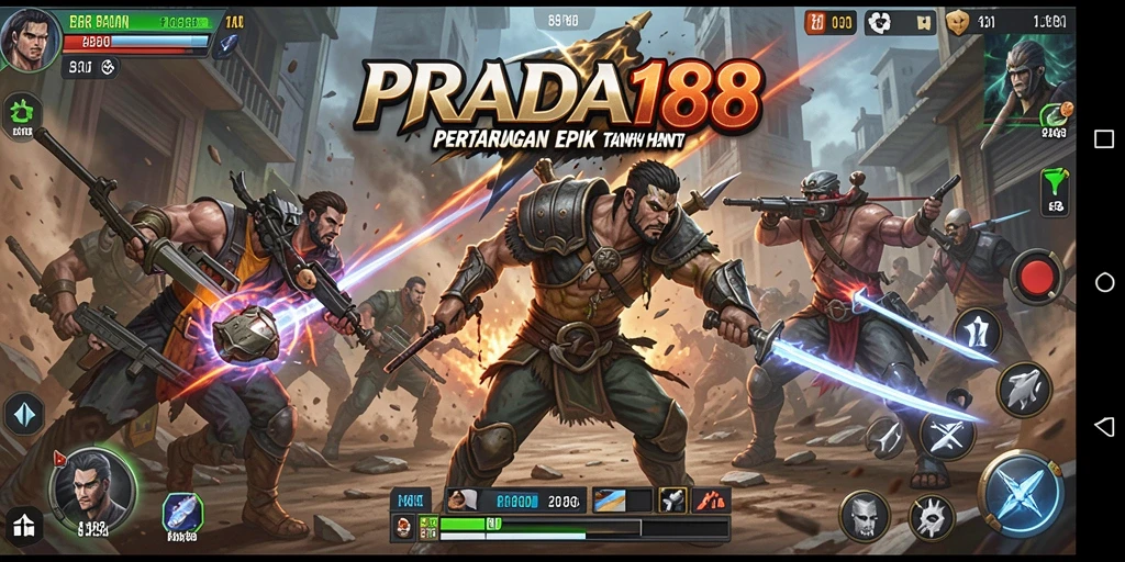 Screenshot gameplay PRADA188 menampilkan pertarungan seru dan intens.