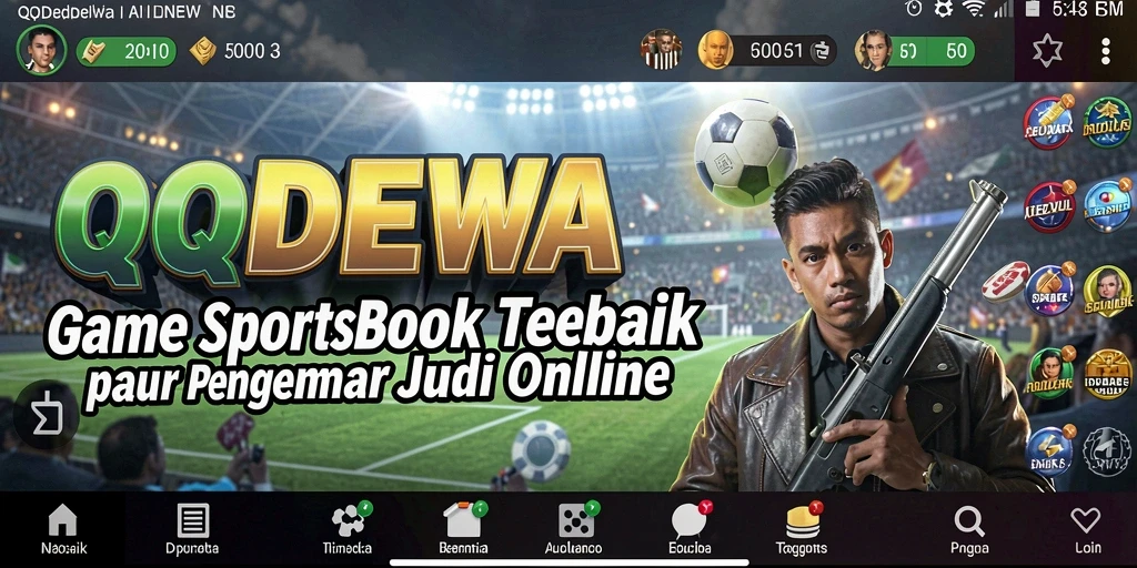 Tampilan gameplay Sportsbook yang menarik dan interaktif di QQDEWA.