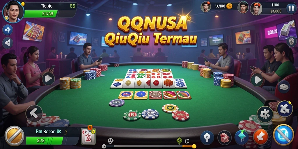 Tampilan seru gameplay QiuQiu di QQNUSA.