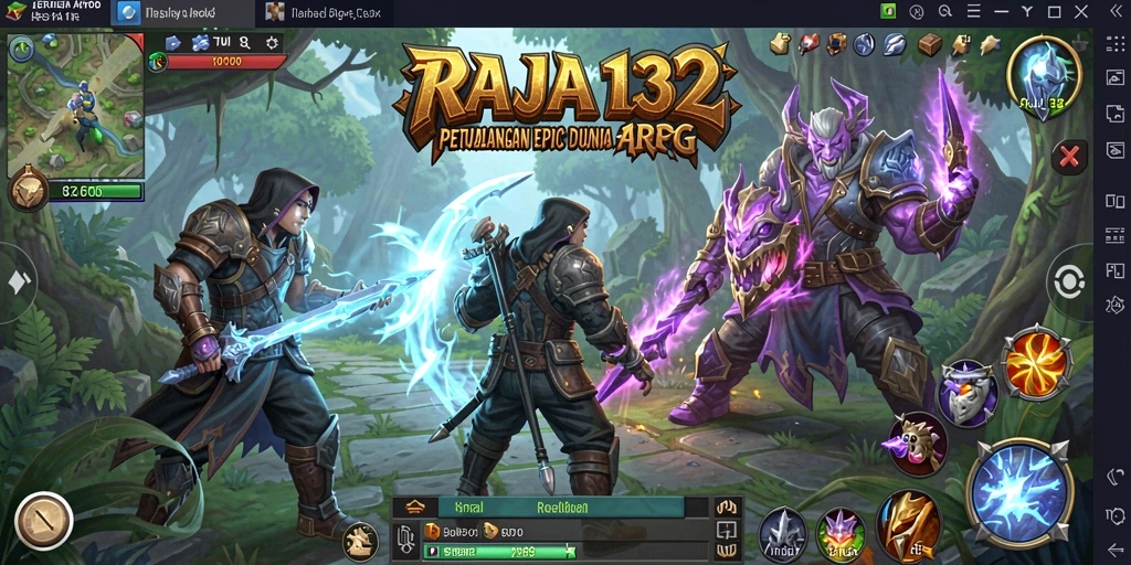 Menampilkan aksi seru dan grafik memukau dalam gameplay ARPG RAJA132.