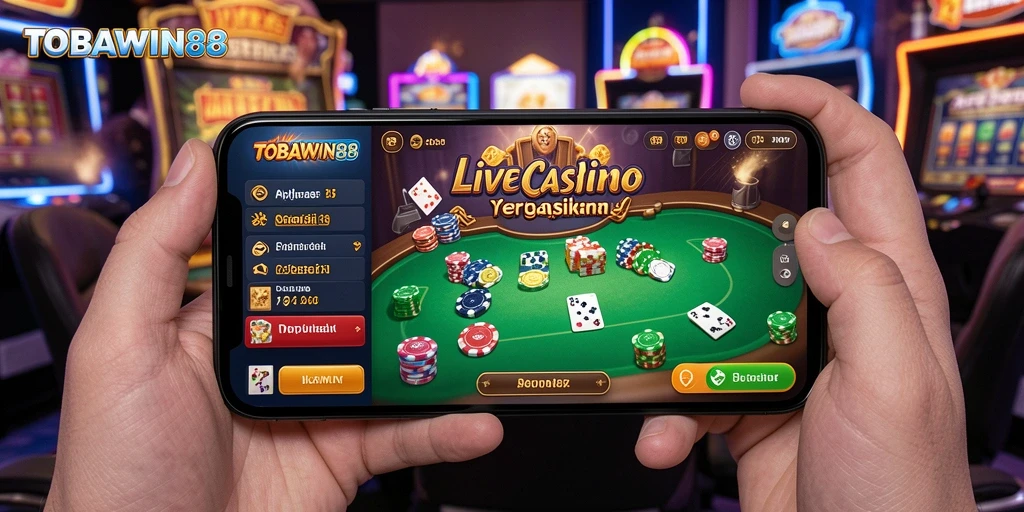 Screenshot gameplay Live Casino TOBAWIN88 yang menarik dan interaktif.