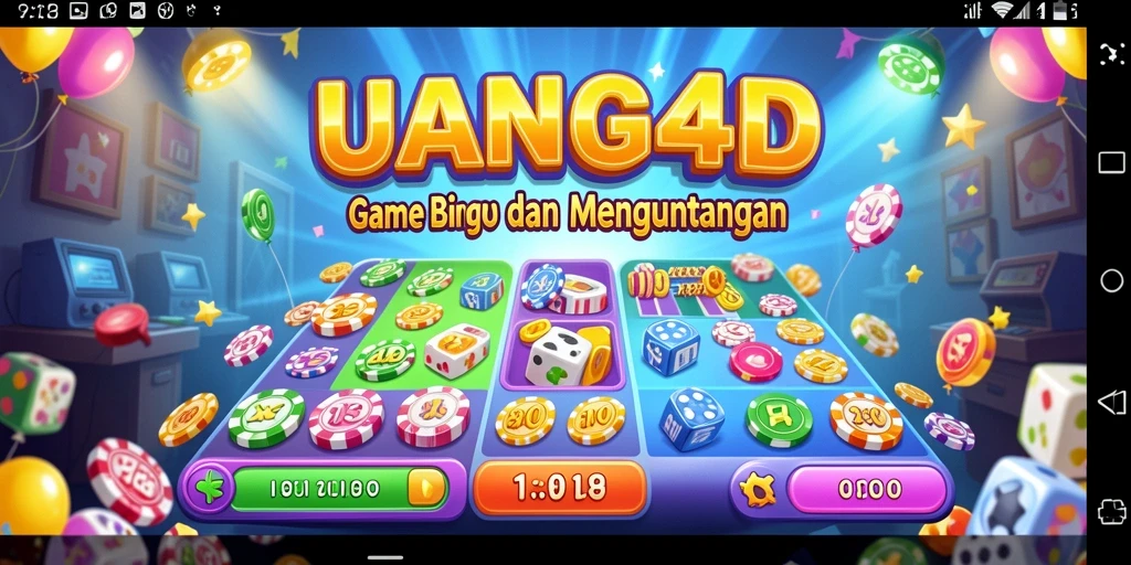Tampilan gameplay UANG4D yang penuh warna dan menegangkan.