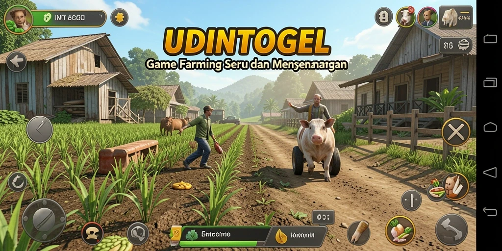 Screenshot utama UDINTOGEL menampilkan gameplay yang seru dan menantang.