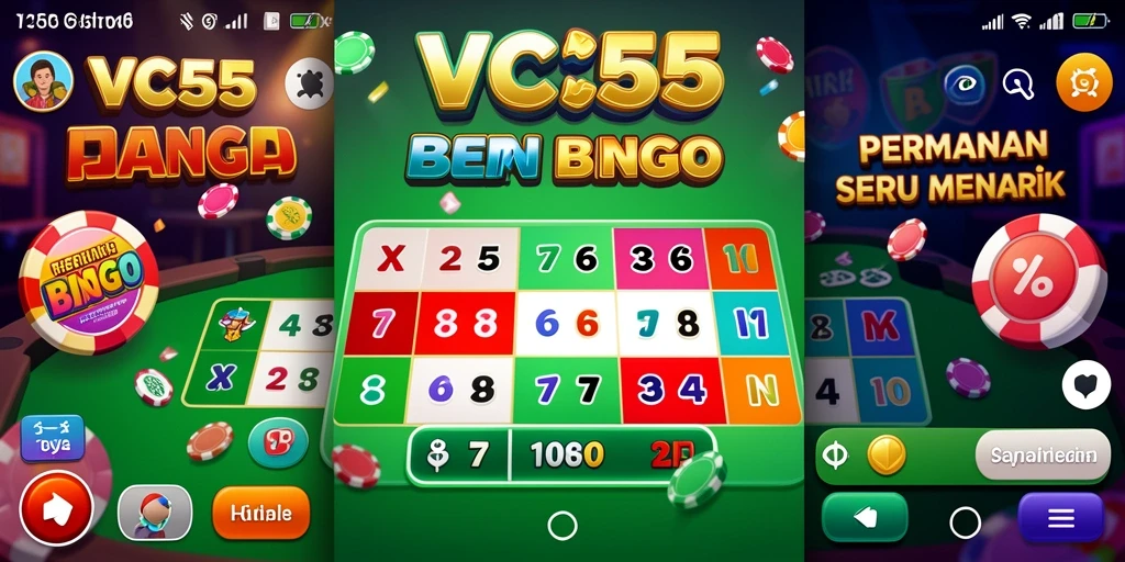 Tampilan gameplay VC55 yang mendebarkan dan interaktif dalam permainan Bingo.