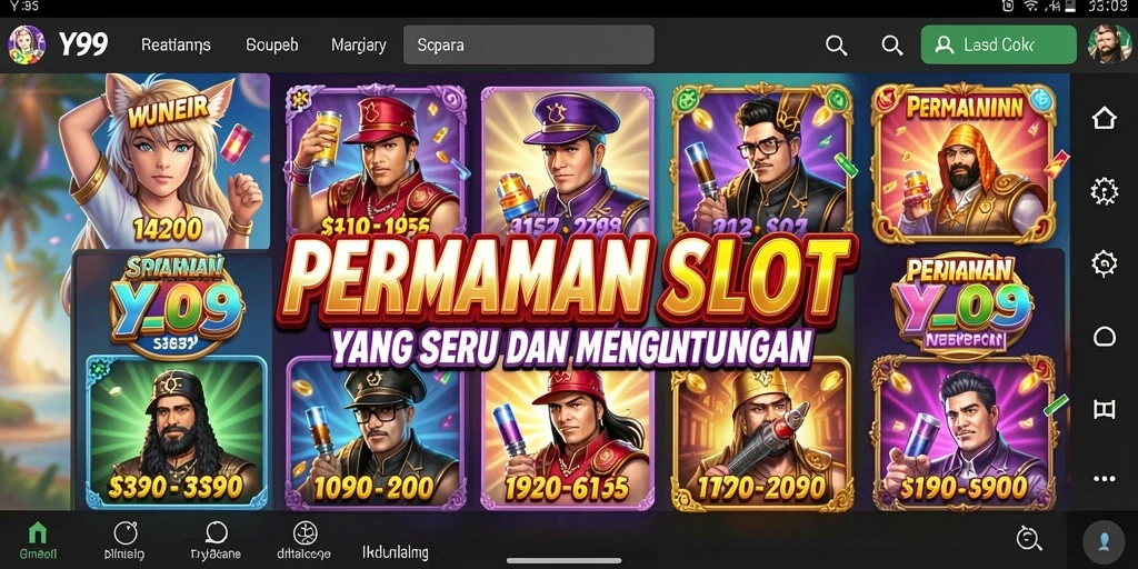 Screenshot gameplay Y89 menampilkan mesin Slot yang menarik dan penuh warna.